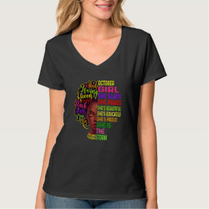 T-shirt Femme Octobre Fille Elle Slay & Prays Anniversaire