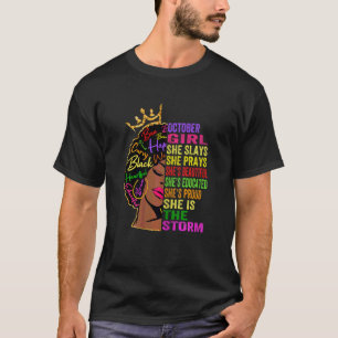 T-shirt Femme Octobre Fille Elle Slay & Prières Octobre Bi