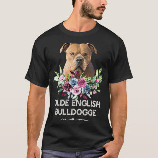 T-shirt Femme Olde English Bulldogles Cadeaux Chien Maman 