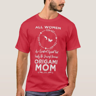 T-shirt Femme Origami Maman Drôle Design pour cadeau