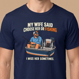 T-shirt Femme ou pêche drôle