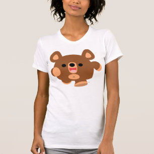 T-shirt Femme Ours Énergétique Cartoon mignon
