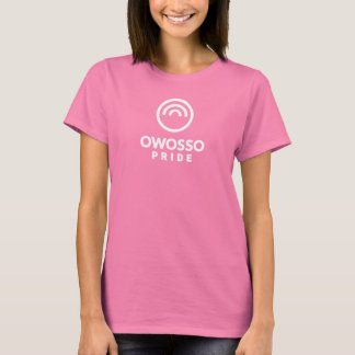 T-shirt femme Owosso Pride logo blanc