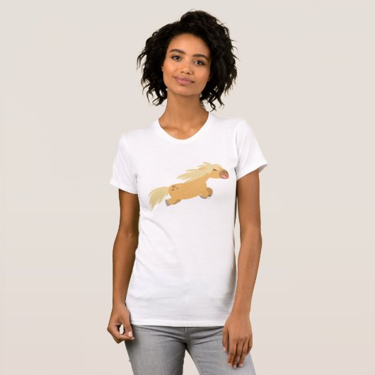 T-shirt femme Palomino Pony Cartoon mignon (Devant entier)