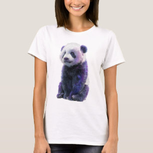T-shirt Femme Panda Galaxy Espace Violet