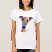 T-shirt Femme 'PANSY' pour Chien Nosey Whippet Gre (Devant)