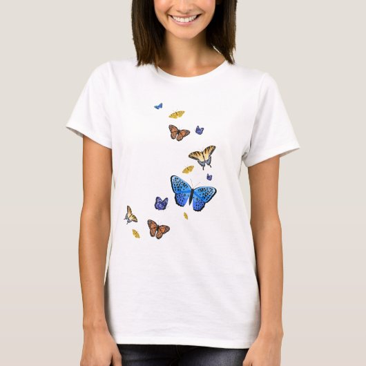 T-shirt femme papillon (Devant)