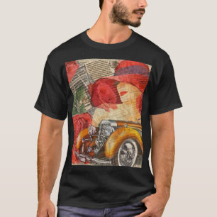 T-shirt Femme parisienne : Tour Eiffel Retro.