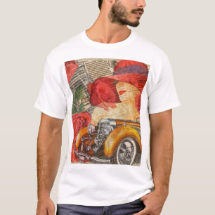 T-shirt Femme parisienne : Tour Eiffel Retro.