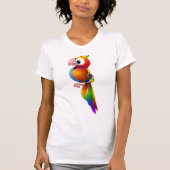 T-shirt femme perroquet (Devant)