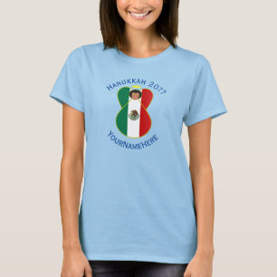 T-shirt femme personnalisé Ange Hanukkah Drapeau M