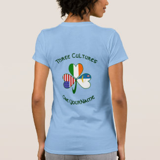 T-shirt Femme personnalisée Drapeau Trèfle Açores Irlande 