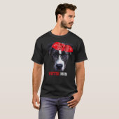 T-shirt Femme Pittie Maman Pitbulle Chien Pour La Fête Des (Devant entier)
