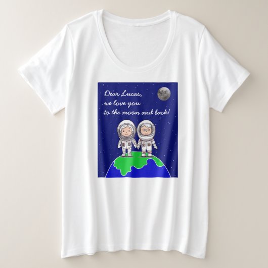 T-shirt Femme Plus Size pour les nouveaux grands-p (Design devant)