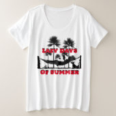 T-shirt Femme Plus Taille Lazy Days Of Summer (Design devant)