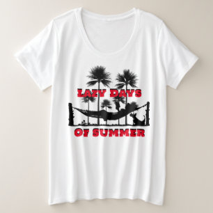 T-shirt Femme Plus Taille Lazy Days Of Summer