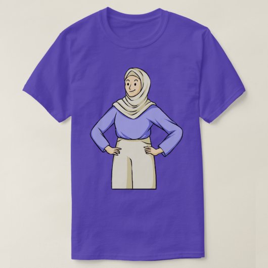 T-shirt Femme portant le hijab (Design devant)