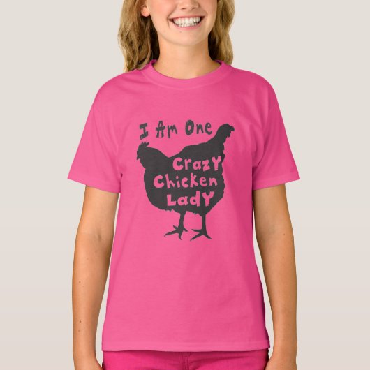 T-Shirt Femme Poulet Mignon Drôle Fou (Devant)