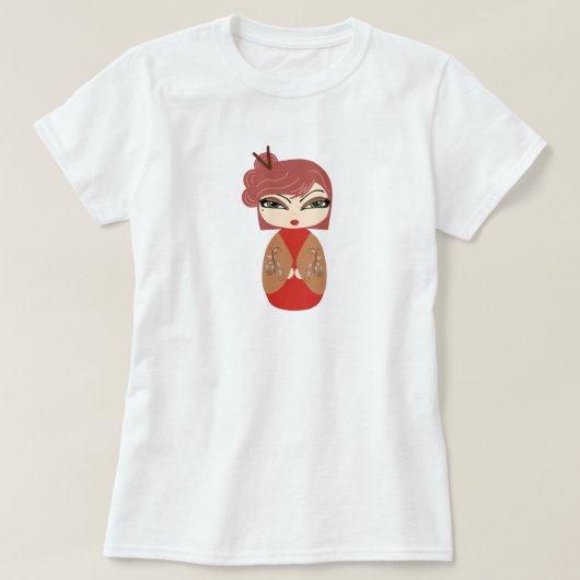 T-shirt femme poupée Kokeshi (Design devant)