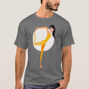T-shirt Femme pratiquant le yoga excercise Vector Illustra