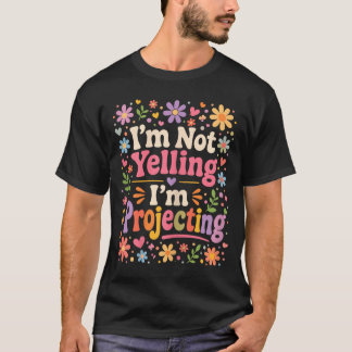 T-shirt Femme Prof Drôle Salle de Classe Projetant Pas Cri