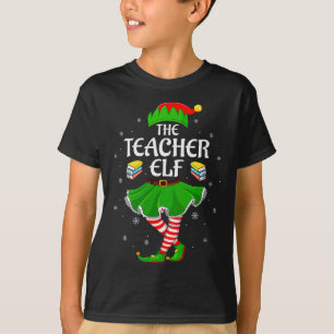T-shirt Femme Professeur Elfe Noël Famille Filles Femmes E