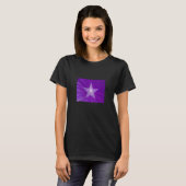 T-shirt femme Purple Star noir (Devant entier)