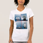 T-shirt femme quatre navires (Devant)