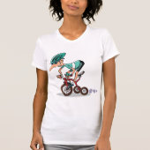 T-shirt Femme Racer Sur Tricycle (Devant)