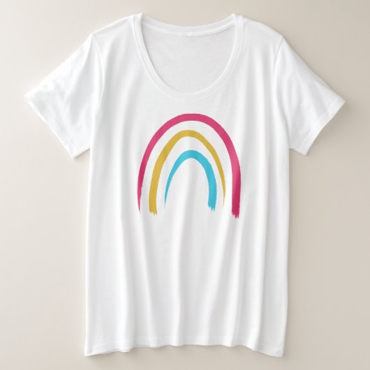 T-shirt Femme Rainbow Plus Size (Design devant)