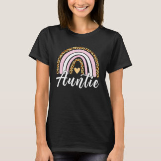 T-shirt Femme Rainbow Tante Empreinte de léopard mignonne