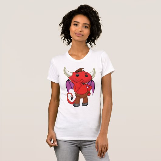 T-shirt femme Red Devil Bat (Devant entier)