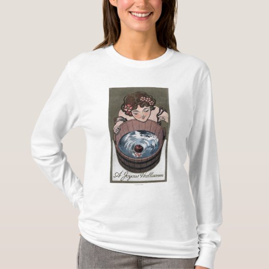T-shirt Femme regardant dans le baril en bois (Devant)