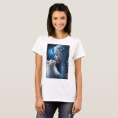 T-shirt femme Reine de la fée avec chat (Devant entier)