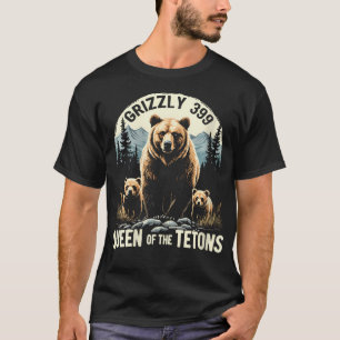 T-shirt Femme Reine Des Tétons Grizzly 399 Amateurs D'Ours