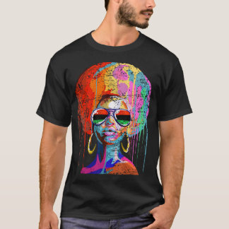 T-shirt Femme Reine noire Afro Melanin Driving Junetent