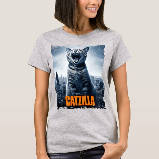 T-shirt Femme Relaxée Catzilla (Devant)