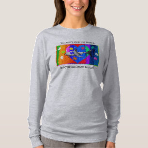 T-shirt Femme requin autiste GRIS
