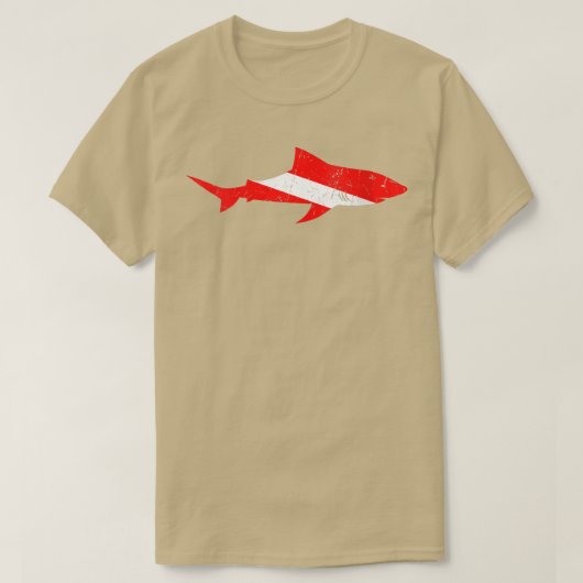 T-shirt Femme Requin Plongée Plongée Plongée Drapeau Vers  (Design devant)