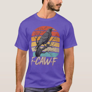 T-shirt Femme Rétro awF Drôle Corbeau Oiseau Grunge Design