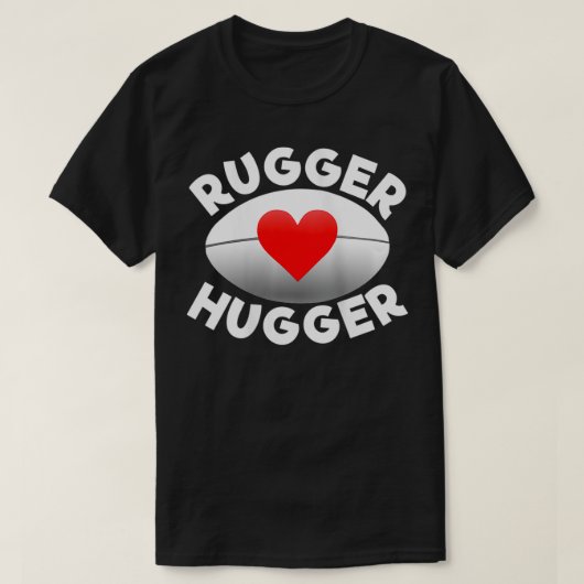 T-shirt Femme Rugger Hugger Rugby Lover Coeur Et Boule (Design devant)