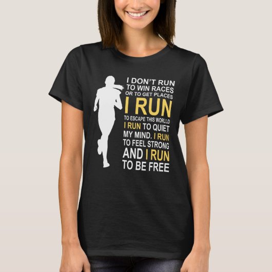 T-shirt Femme Runner Girl Femmes Je ne cours pas pour gagn (Devant)
