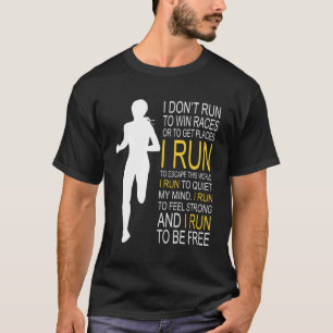 T-shirt Femme Runner Je Ne Cours Pas Pour Gagner Des Cours