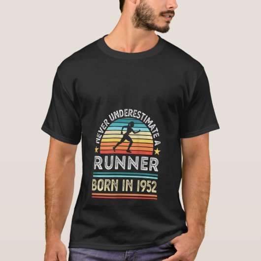 T-shirt Femme Runner Née En 1952 70ème Anniversaire Runnin (Devant)