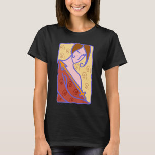 T-shirt Femme Sagittaire des années 1920 en orange