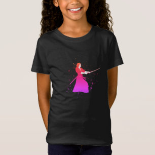T-Shirt Femme Samurai guerrière avec épée