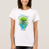 T-shirt Femme Save the Planet personnalisé (Devant)