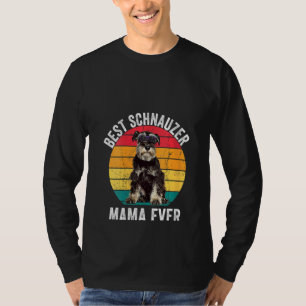 T-shirt Femme Schnauzer Mama Mini Schnauzer Maman