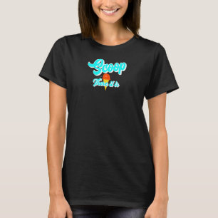 T-shirt Femme Scoop Là Il Pun Ice Crème Cone Ice C