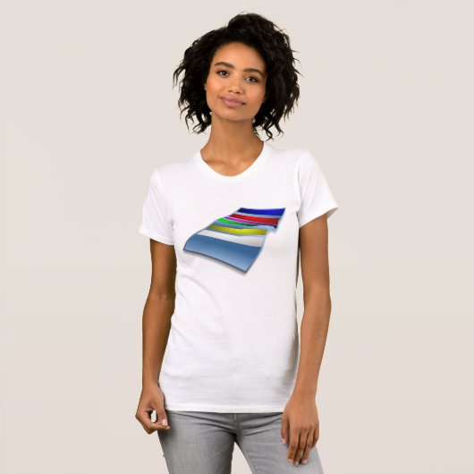 T-shirt femme serviette de plage (Devant entier)